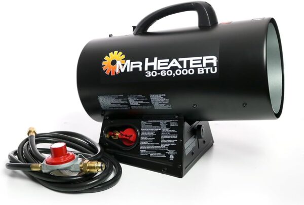 Mr. Heater MH60QFAV 60,000 BTU Portable Propane Forced Air Heater - Image 2