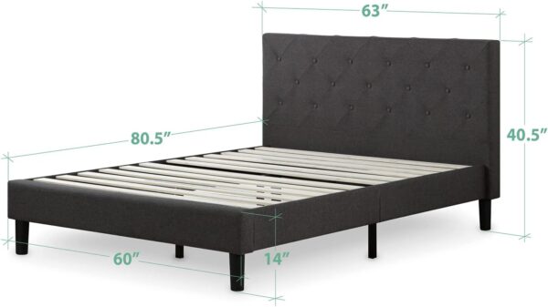 ZINUS Shalini Bed Frame ,Mattress Foundation, Wood Slat Support