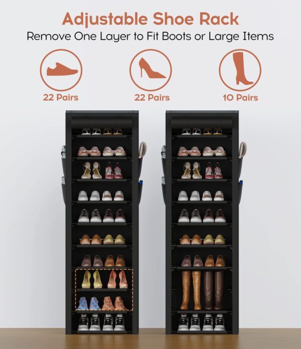 Shoe Rack Organizer Tall Shoe Rack for Closet Entryway - Image 2