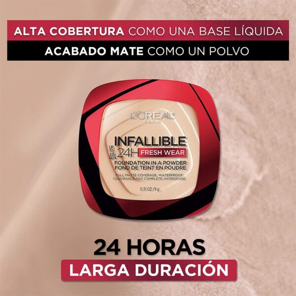 L’Oréal Paris Makeup Infallible Fresh Wear Foundation in a Powder - Image 6