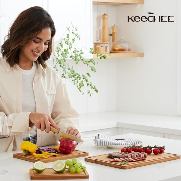 BamboonDurable Wood Cutting Boards for Kitchen - Image 2