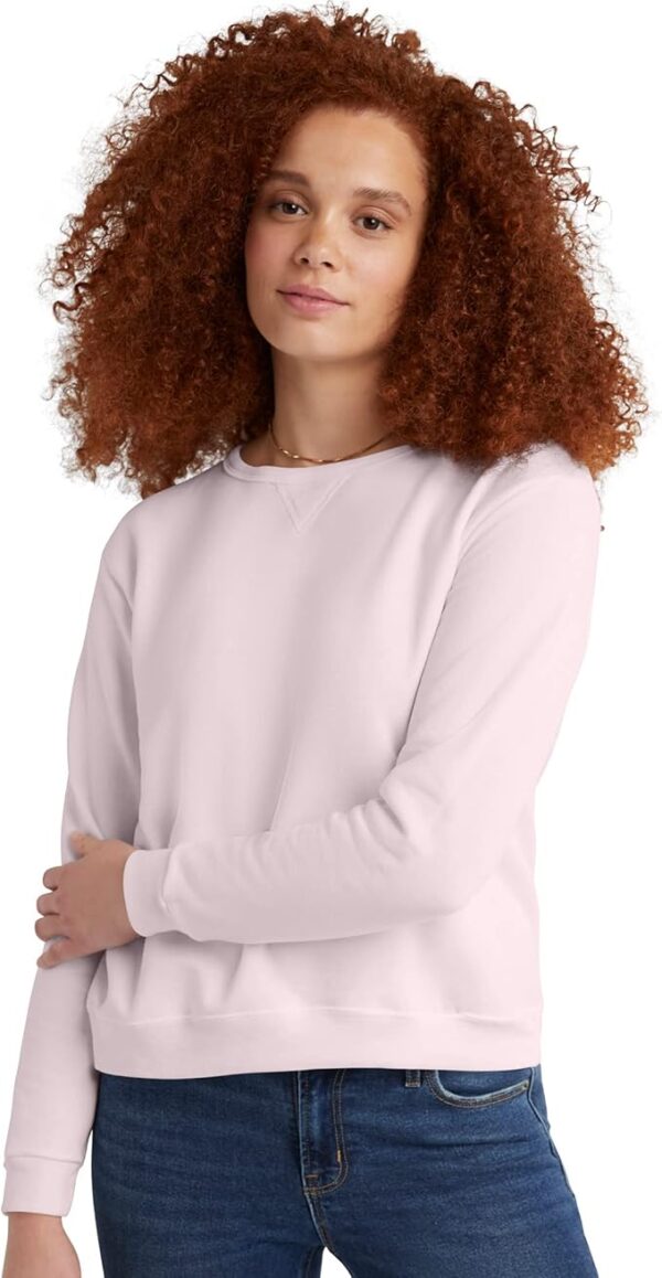 Hanes Women's Ecosmart V-Notch Crewneck Sweatshirt