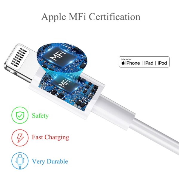 Apple Cable MFi Certified iPhone Charger Cord - Image 6