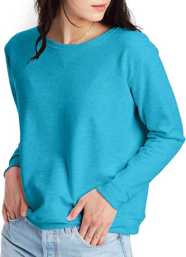 Hanes Women's Ecosmart V-Notch Crewneck Sweatshirt - Image 4