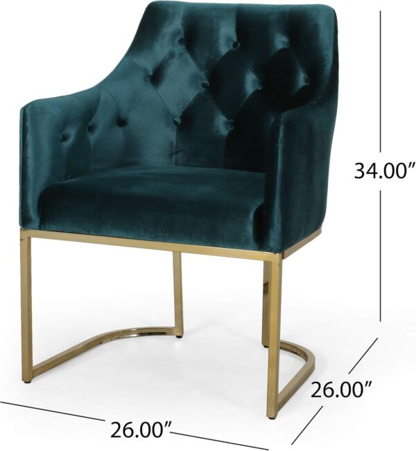 Home Fern Modern Tufted Glam Accent Chair - Image 3