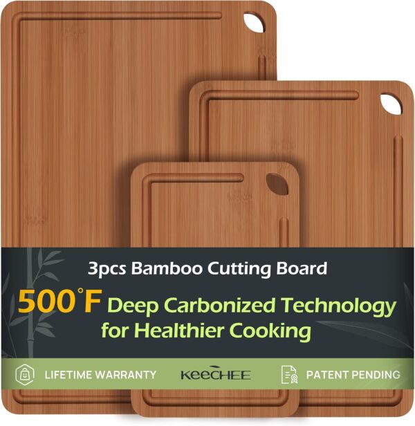 BamboonDurable Wood Cutting Boards for Kitchen