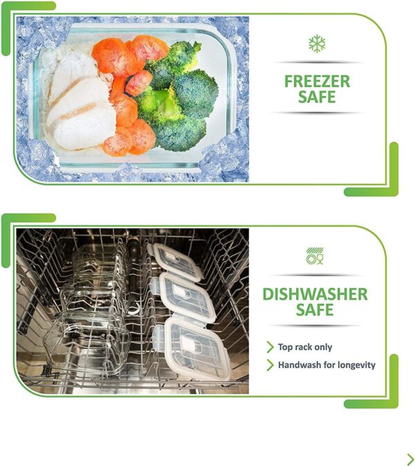 Glass Storage Containers with Lids (Multi-Compartment) - Image 2